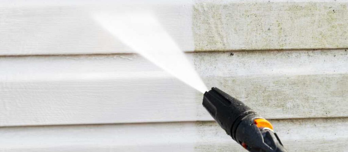 power wash a house